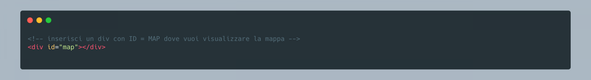 codice del contenitore della mappa